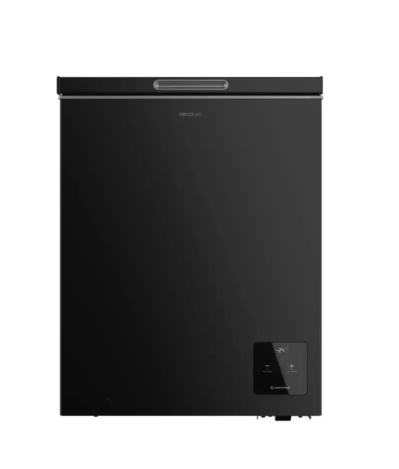Congelador Horizontal Bolero CoolMarket 142L Negro Compresor Inverter Plus Modo Fast Freezing Eficiencia Energética E de Cecotec