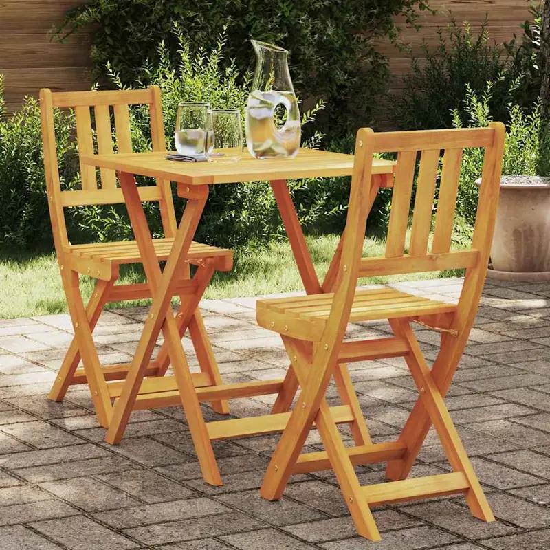 Conjunto bistro 3 pcs Aceite Natural Madera de Acacia Sólida