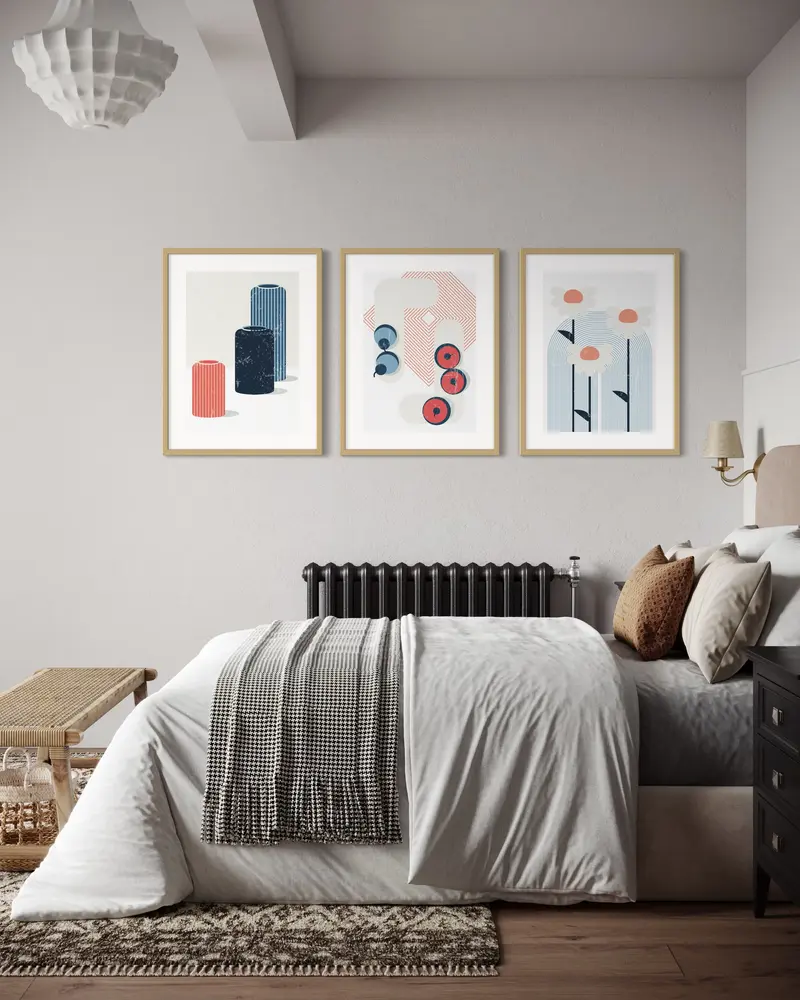 Conjunto de 3 Cuadros Decorativos Geométricos