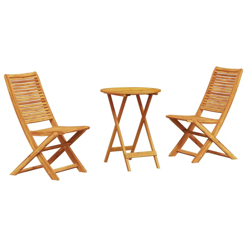 Conjunto de Bistro Plegable 3 pcs Marrón