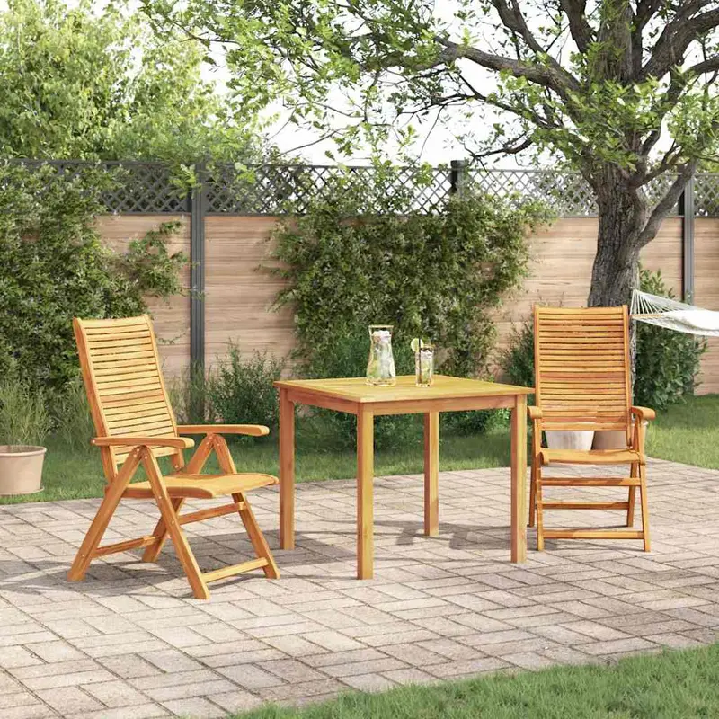 Conjunto de Comedor de Jardín 3 pcs Marrón