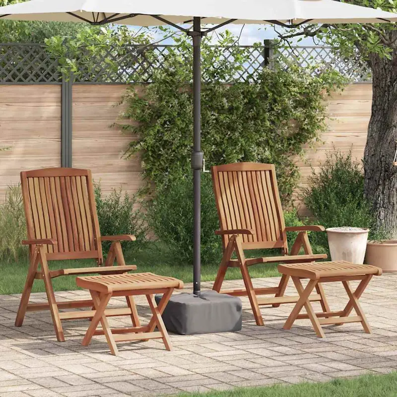 Conjunto de Comedor de Jardín 4 pcs Marrón