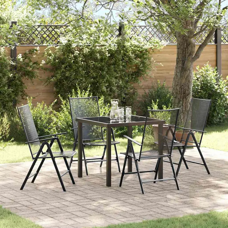 Conjunto de Comedor de Jardín 5 pcs Antracita