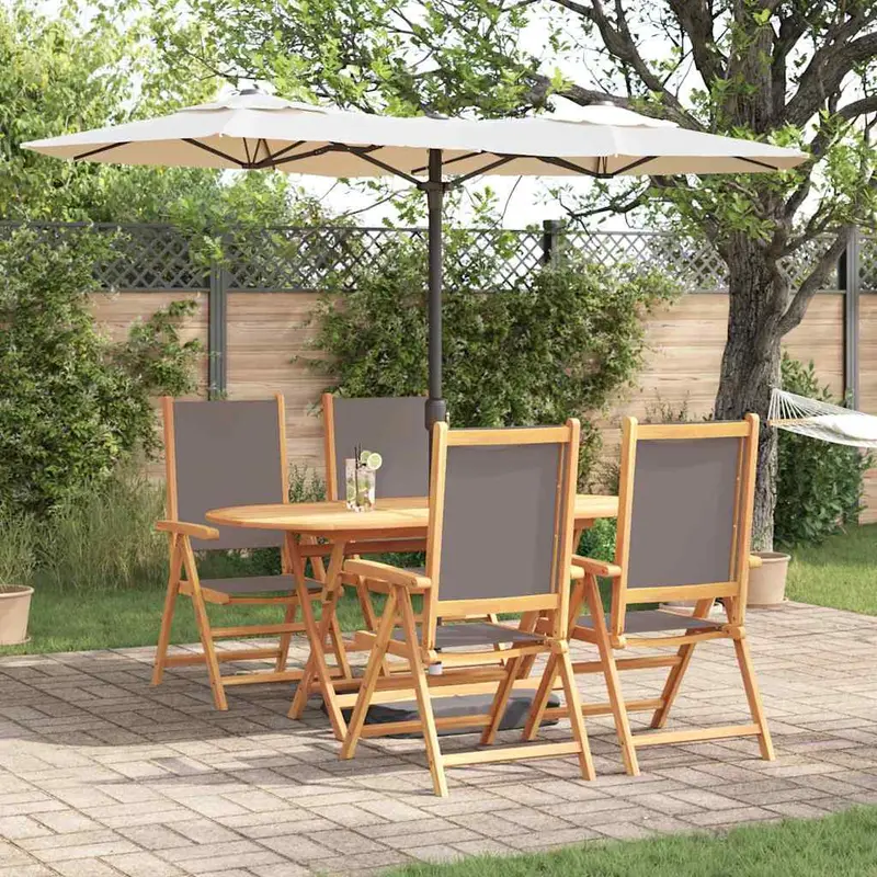 Conjunto de Comedor de Jardín 5 pcs Antracita