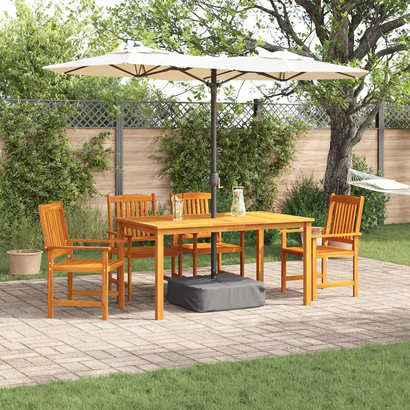 Conjunto de Comedor de Jardín 5 pcs Marrón