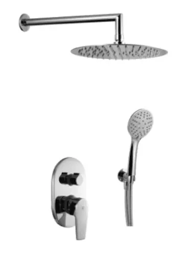 Conjunto de ducha a pared Arvet de latón – Källa