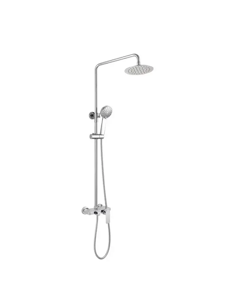 Conjunto de ducha monomando empotrado con barra telescópica y teleducha regulable Cassio GME