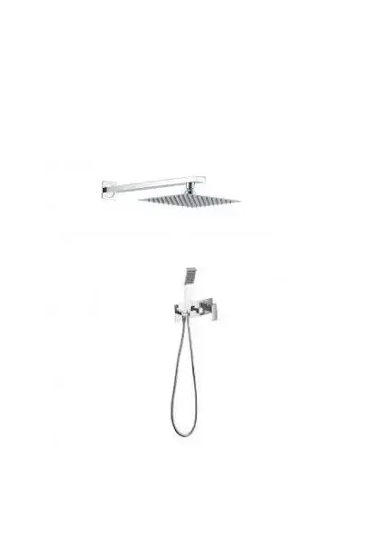 Conjunto de ducha para pared de diseño moderno con un acabado cromado Noruega de Imex