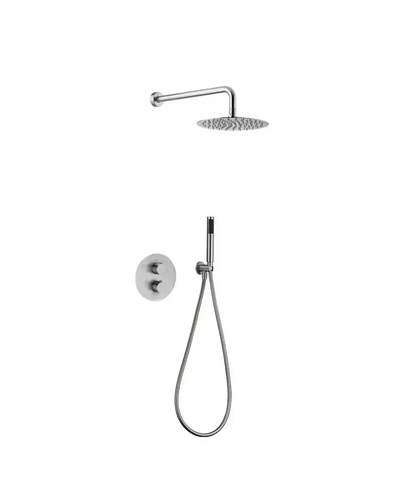 Conjunto de ducha termostática de diseño empotrada de acero inoxidable Moscu de Imex