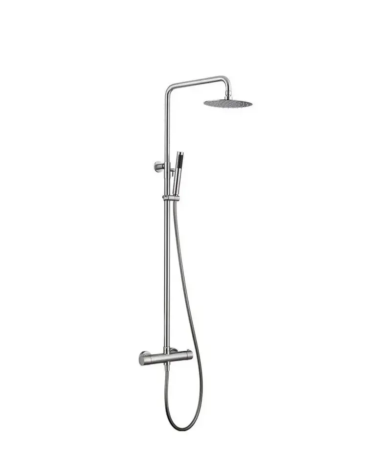 Conjunto de ducha termostática fabricada en acero inoxidable con un acabado cromado Moscu de Imex