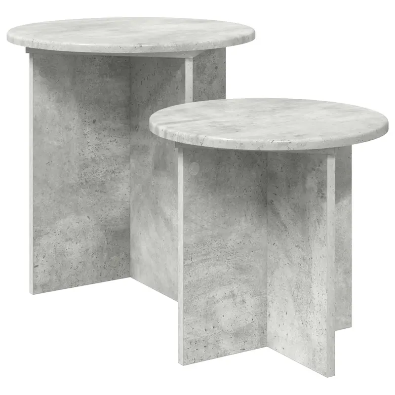 Conjunto de mesas auxiliares 2 pcs Gris Hormigón
