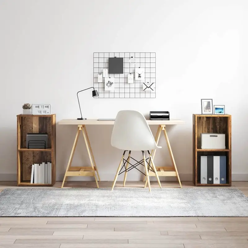 Conjunto de mueble de TV 2 pcs Madera envejecida