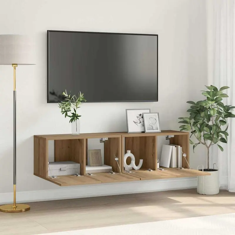 Conjunto de mueble de TV 2 pcs Marrón 60 x 30 x 30 cm