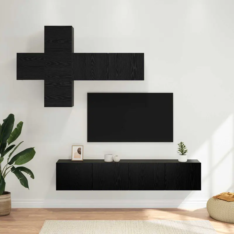 Conjunto de mueble de TV 3 pcs Madera de Ingeniería