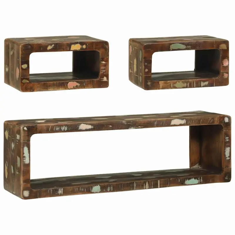 Conjunto de mueble de TV 3 pcs Madera maciza recuperada
