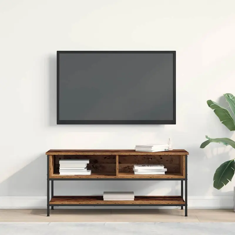 Conjunto de mueble de TV Madera envejecida 100 x 35 x 45 cm