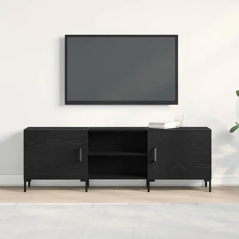 Conjunto de mueble de TV Roble Negro 150 x 30 x 50 cm