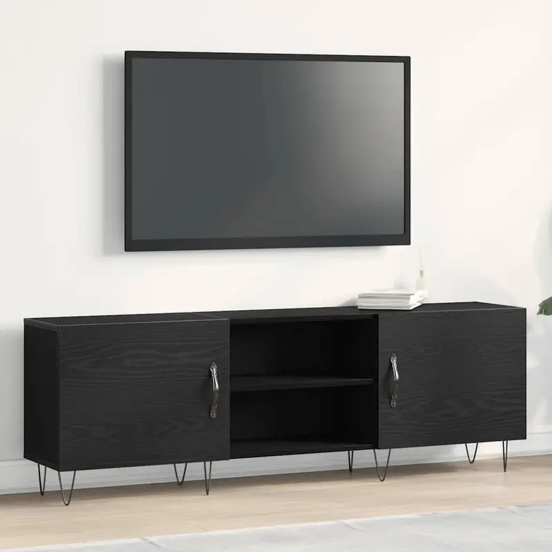 Conjunto de mueble de TV Roble Negro 150 x 30 x 50 cm