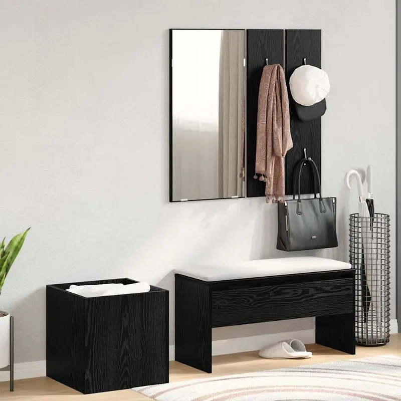 Conjunto de muebles de recibidor 5 pcs Madera de ingeniería