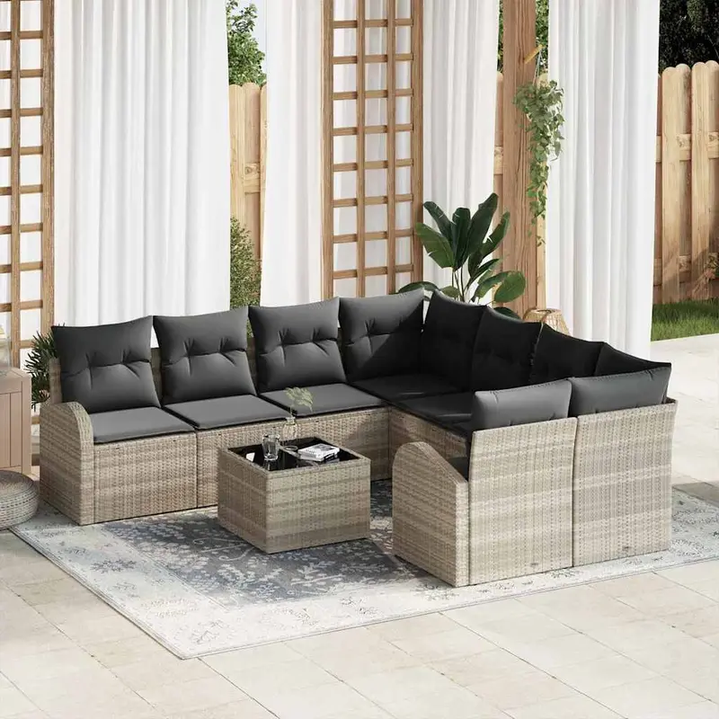 Conjunto de sofá de jardín 55 x 55 x 37 cm ratán sintético