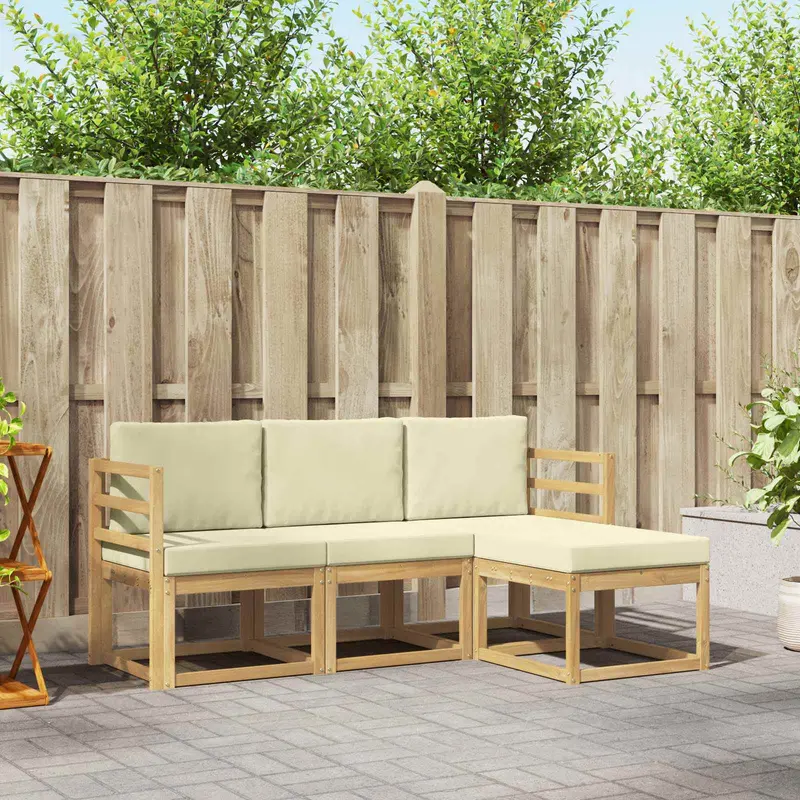 Conjunto de sofás de exterior 4 pcs