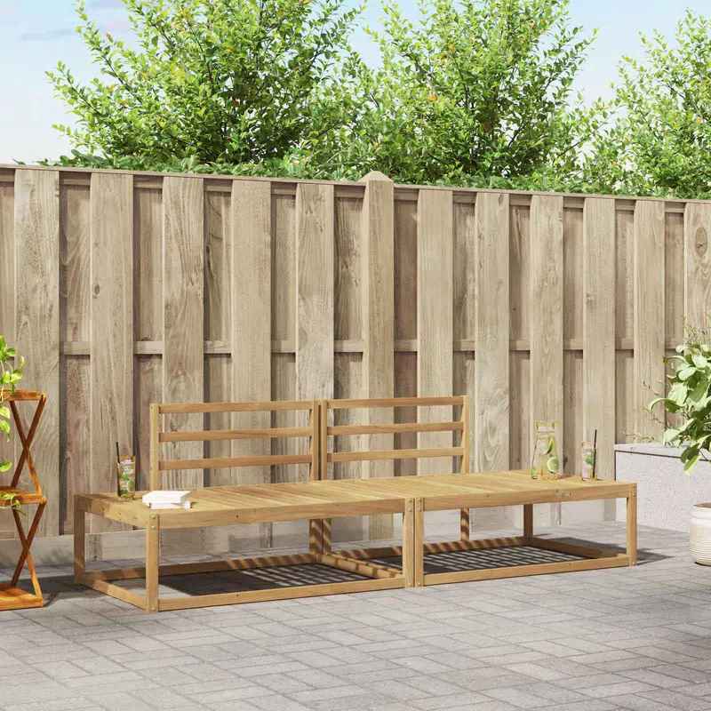 Conjunto de sofás de exterior Blanco 230,5 x 83 x 73 cm