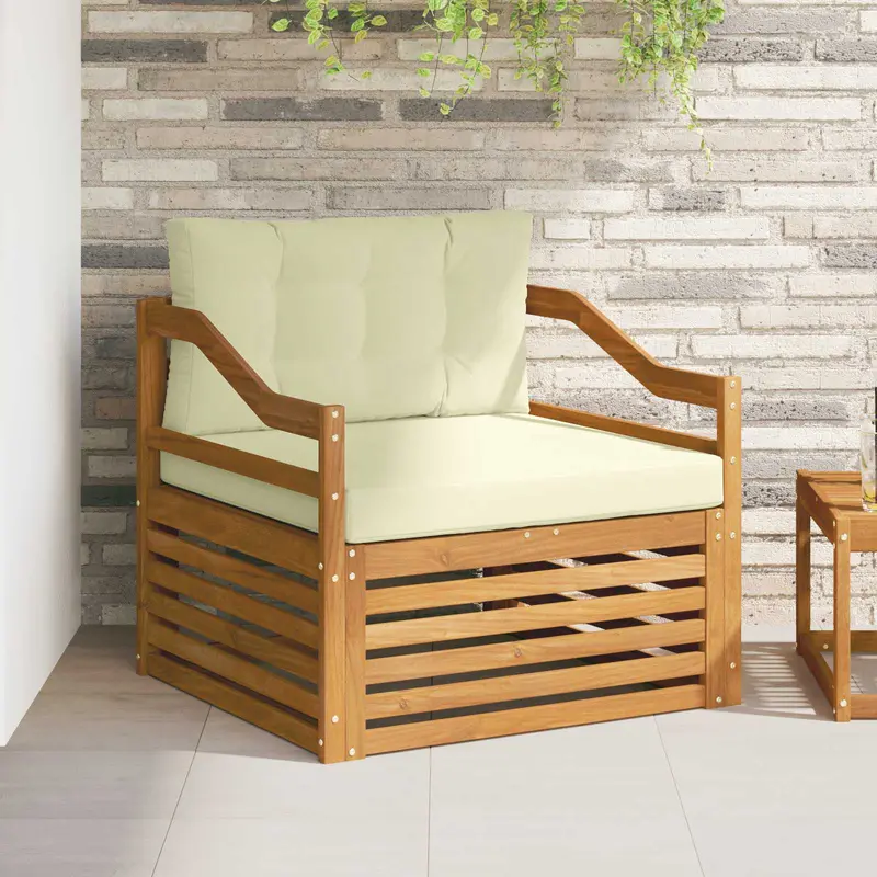 Conjunto de sofás de exterior Madera de Acacia Sólida Natural