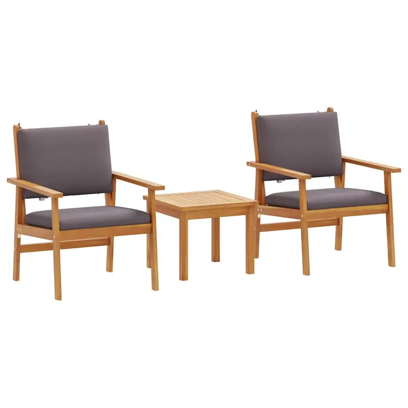 Conjunto de sofás de jardín 3 pcs Antracita