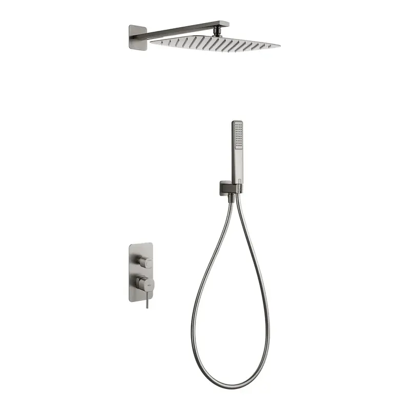 Conjunto Ducha Monomando Empotrado Firenze Níquel Cepillado Imex
