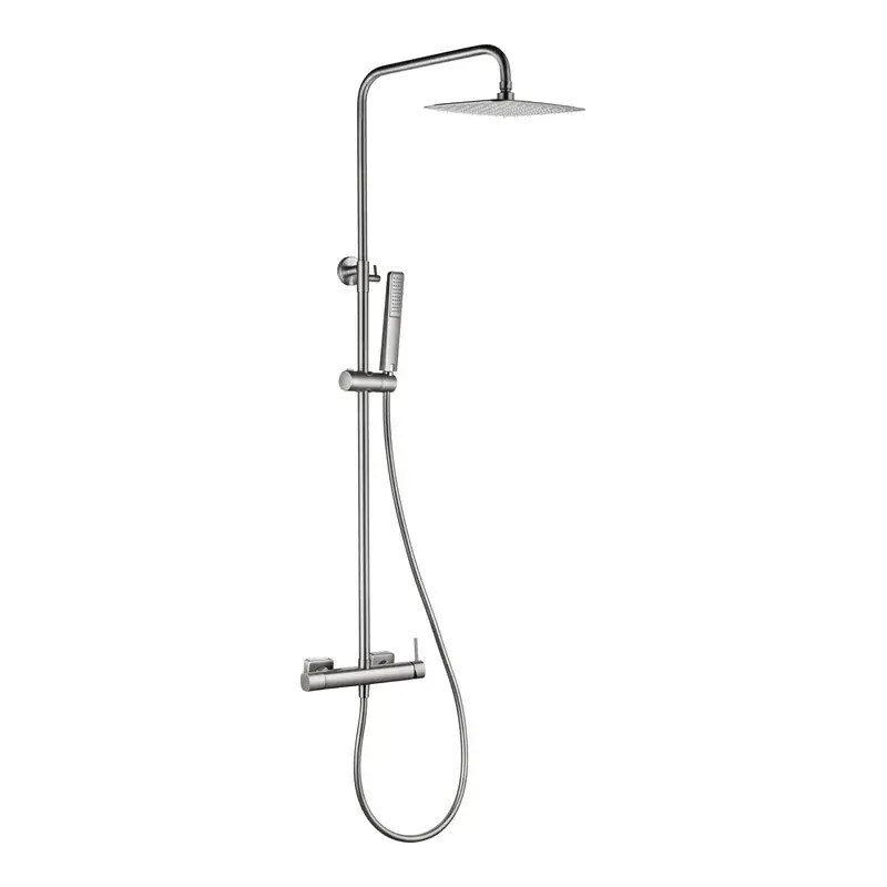 Conjunto ducha monomando Firenze níquel cepillado Imex