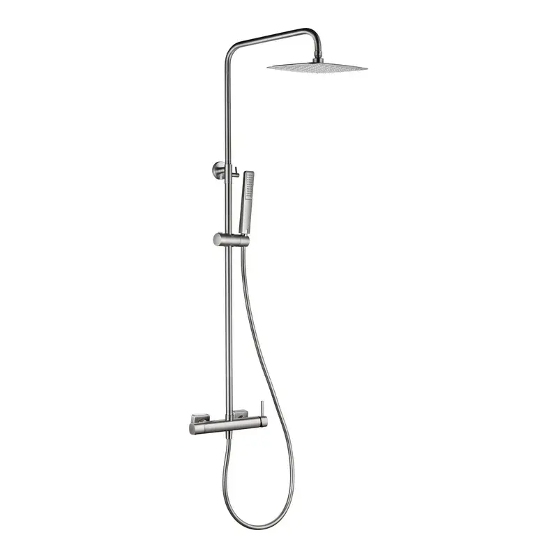 Conjunto ducha monomando Toscana níquel cepillado Imex