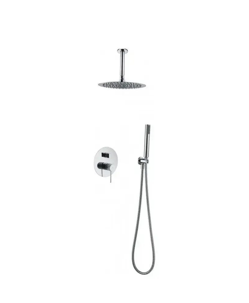 Conjunto moderno para la ducha con un diseño empotrado de acabado cromado top Line de Imex