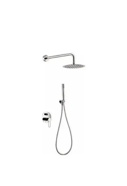 Conjunto para ducha empotrada con una grifería fabricada en latón de diseño moderno Milos de Imex