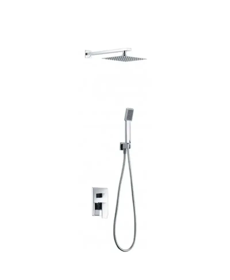 Conjunto para duchas de pared con un diseño moderno en acabado cromado Dublin de Imex