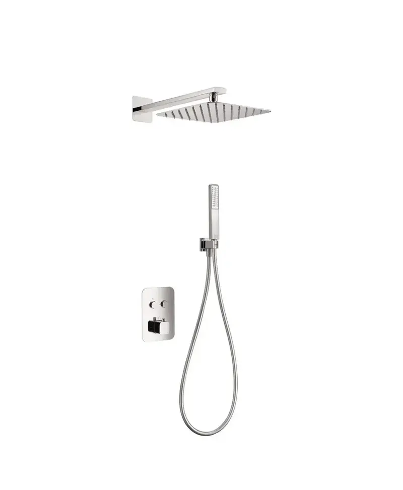Conjunto termostático para ducha con 3 módulos con un diseño moderno de acabado cromado Madeira de Imex