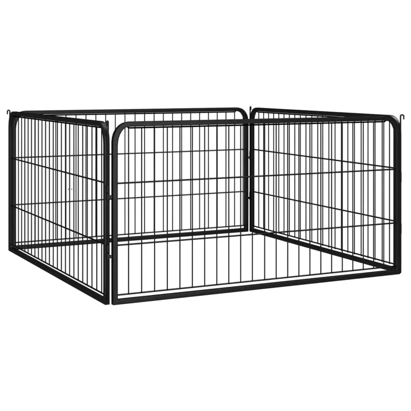 Corral para perros 4 paneles acero con recubrimiento en polvo