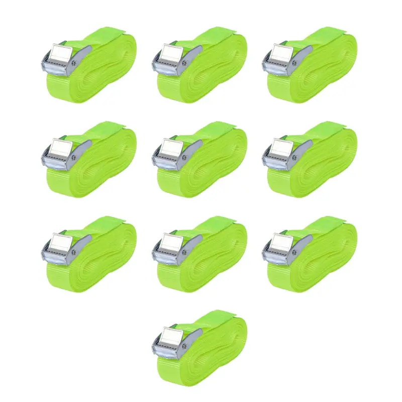 Correas 10 unidades verde fluorescente 0,25 T 5 mx 25 mm