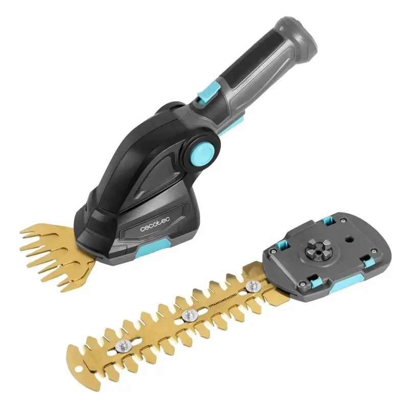 Cortasetos TitaniumSword 2000 Hand 2en1 batería 7 2V Cuchillas de titanio y accesorios para cortes perfectos Cecotec