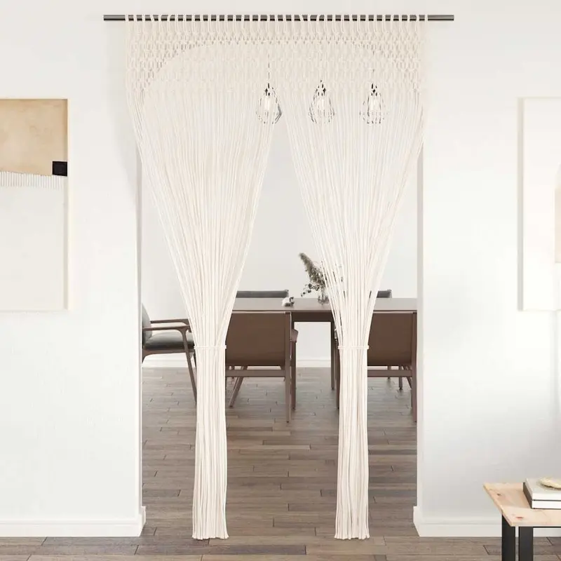 Cortina de macramé algodón 140x240 cm