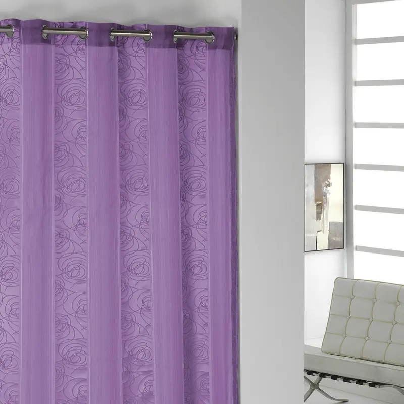 Cortina Eden 140X265 cm Trazos Berenjena