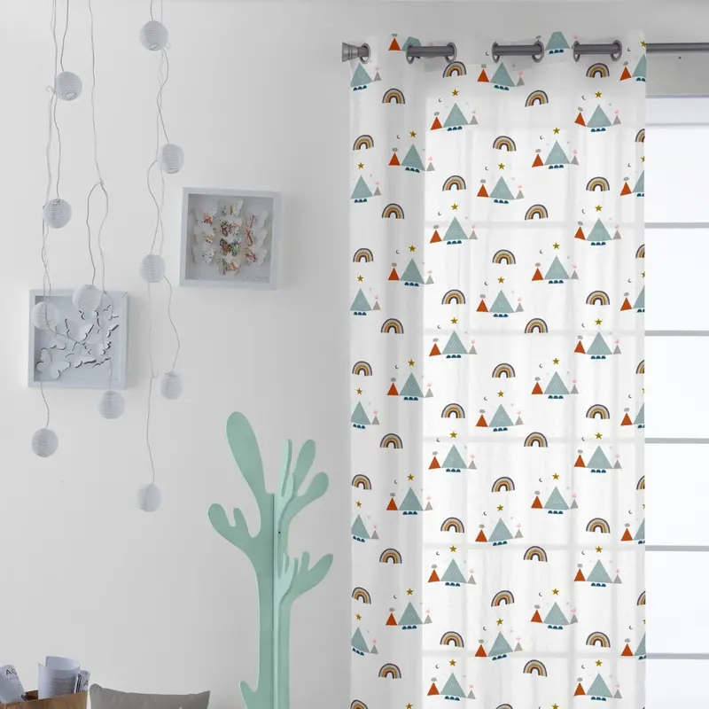 CORTINA INFANTIL SUSANITA AZUL B 100% ALGODÓN