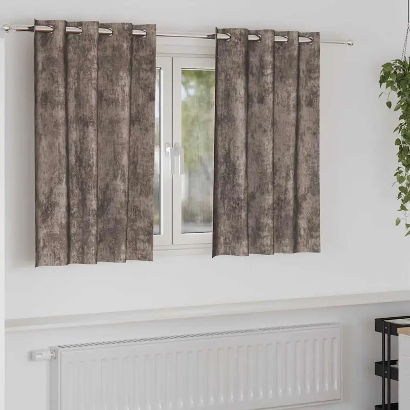 Cortinas de Terciopelo 2 pcs Capuchino 140 x 140 cm Terciopelo