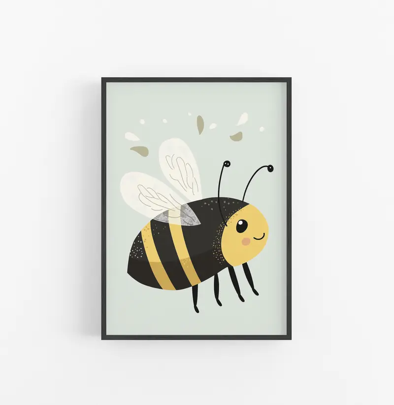 Cuadro Abeja Amarillo Negro