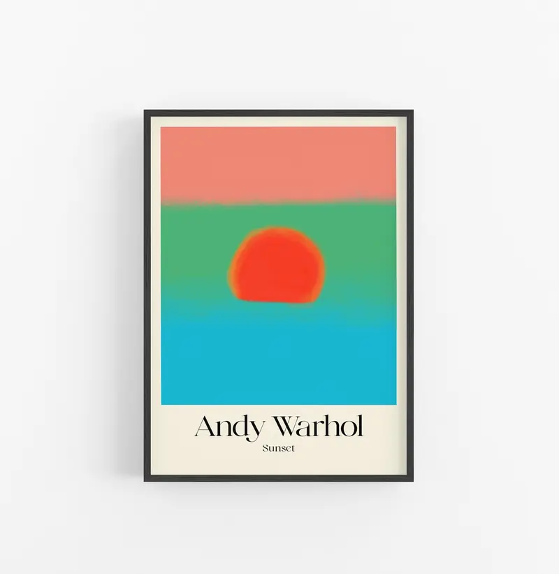 Cuadro Andy Warhol Sunset Blue Green