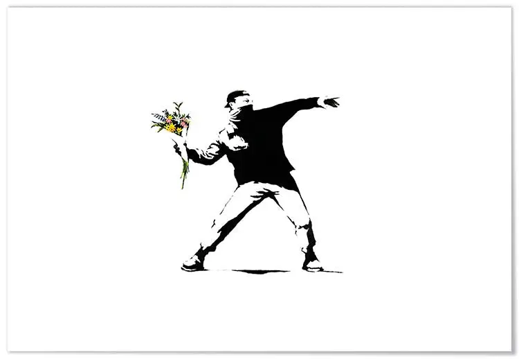 Cuadro Banksy Lanzador de Flores