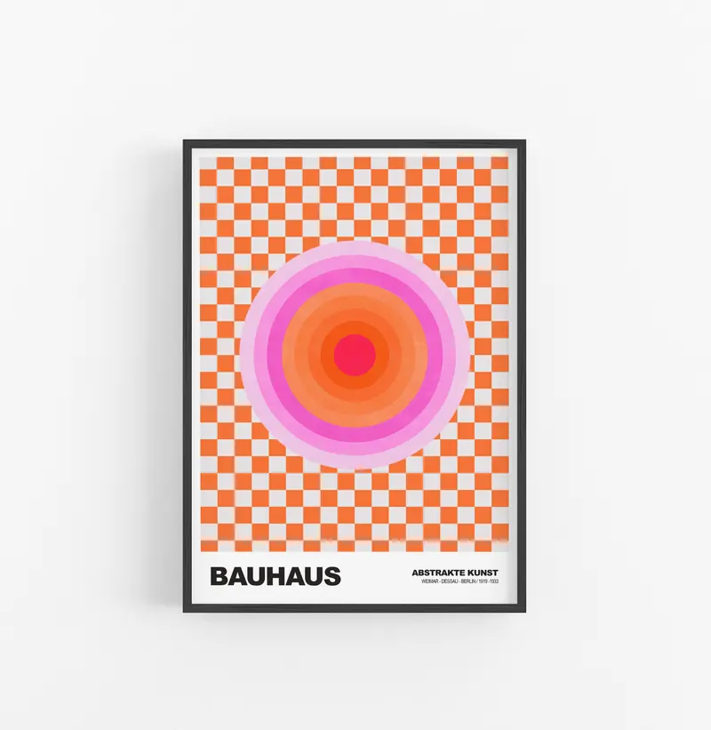Cuadro Bauhaus Circulo Cuadros Naranja