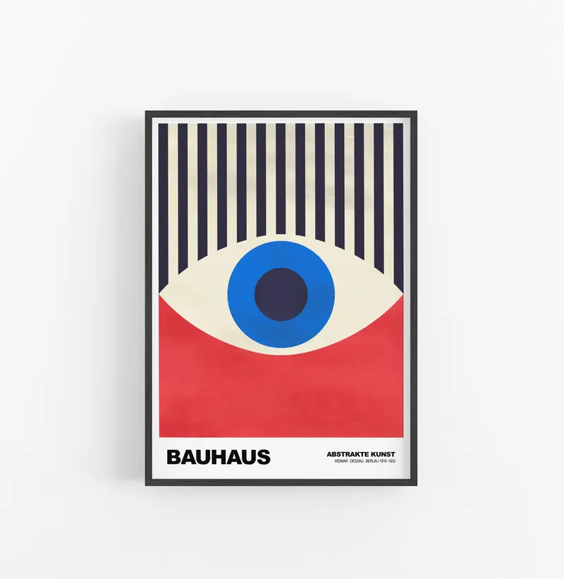 Cuadro Bauhaus Ojo Con Rayas