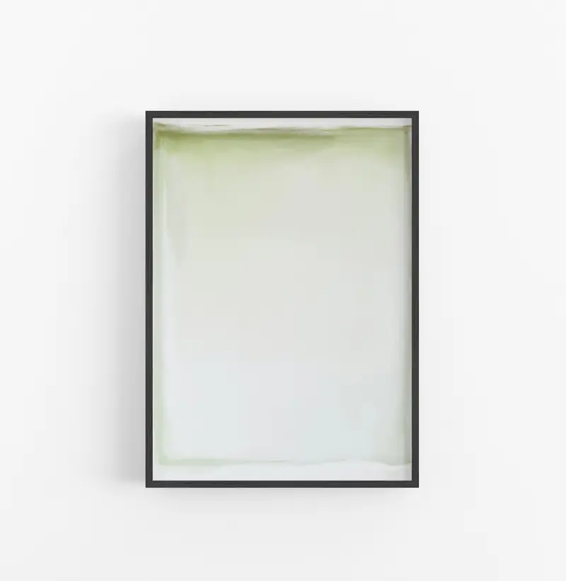 Cuadro con Marco Acuarela Suave Verde Blanco