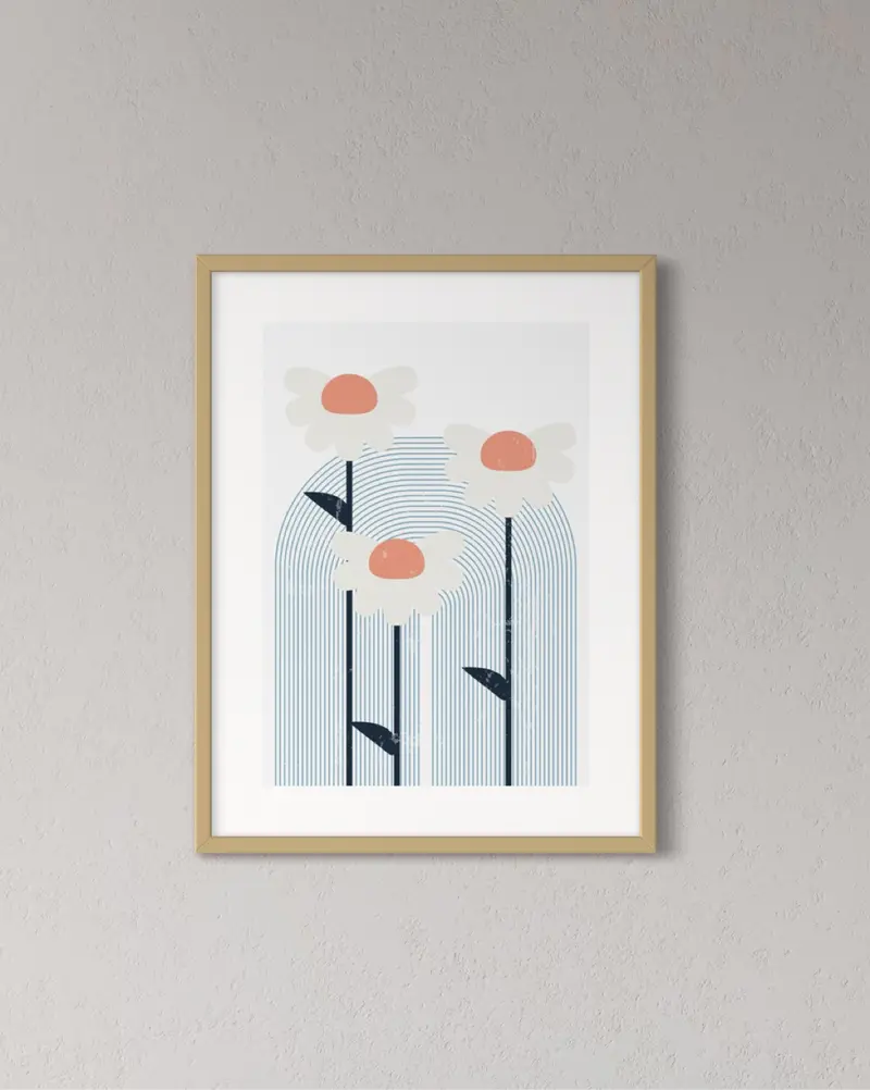 Cuadro Decorativo Geométrico Flor