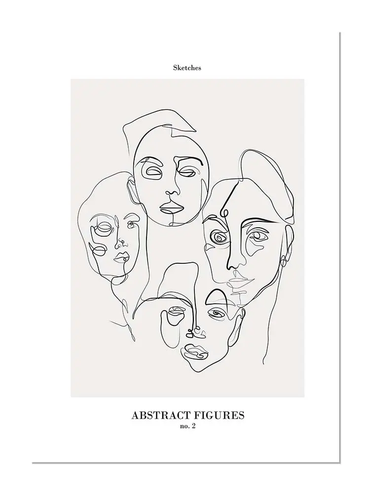 Cuadro Figuras Abstractas Caras